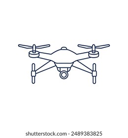 Drone outline Vector illustration, Sketch 