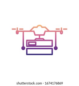 drone with parcel nolan icon. Simple thin line, outline vector of Drones icons for ui and ux, website or mobile application