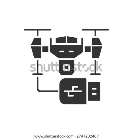 Drone Pen Drive Icon Sign Symbol