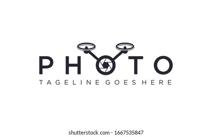 Foto de drones para diseño de logotipo vectorial editable