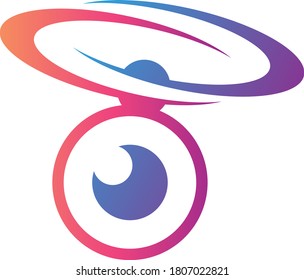 Drone Photography color logo vector design