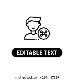 drone pilot icon with editable stroke