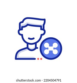 Design der Drohne-Piloten-Icon-Illustration