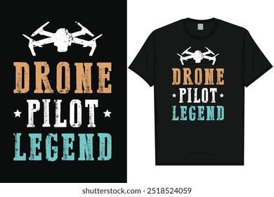 Drohne Pilot Legende Drohne fliegen Typografie Hemd Design