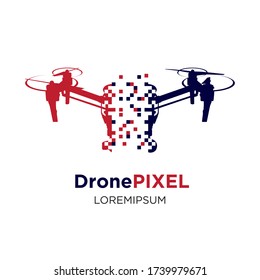 Drone Pixel icon symbol or logo template