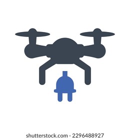 Drone plug icon, Vector Graphics