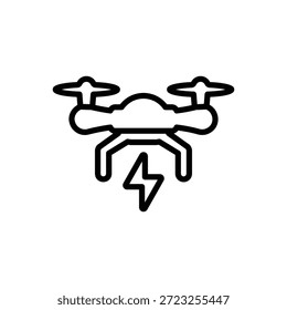 Icono del poder del abejón, gráficos del Vector de línea