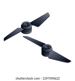 Drone propeller icon. Isometric of drone propeller vector icon for web design isolated on white background