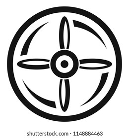 Drone propeller icon. Simple illustration of drone propeller vector icon for web design isolated on white background