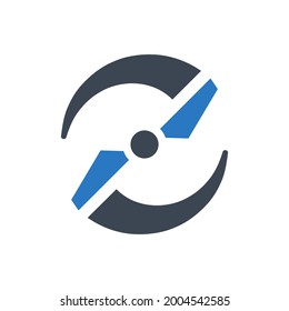 Drone propeller icon. Vector EPS file.