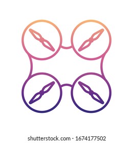drone propellers nolan icon. Simple thin line, outline vector of Drones icons for ui and ux, website or mobile application