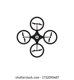 Drone Quadcopter With Action Camera Icon In Trendy Design Vector Eps 10