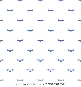 Drone quadcopter flying devices creating a repeating technology background