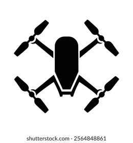 Drone, Quadcopter icon. Technology devices set. Photo and video drone icon, UAV shop logo, Drone silhouette icon. Vector Illustration.