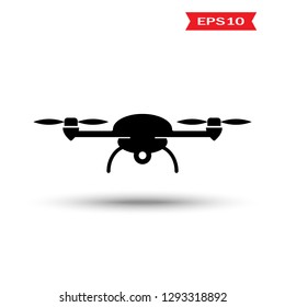 Drone quadcopter icon vector graphic design logo.