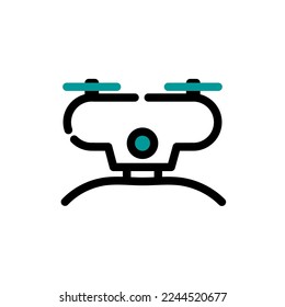 Drone quadcopter icon vector for graphic design, logo, web site, social media, mobile app, ui illustration