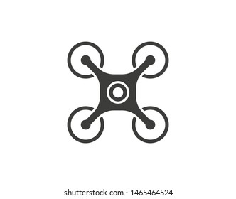 Drone, quadcopter icon. Vector illustration, flat design.