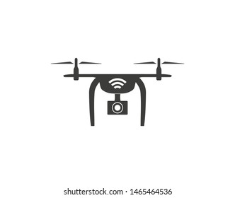 Drone, quadcopter icon. Vector illustration, flat design.