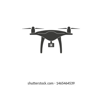Drone, quadcopter icon. Vector illustration, flat design.