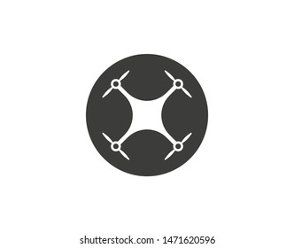 Drone, quadcopter icon. Vector illustration, flat design.