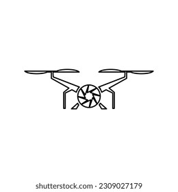 vector de icono drone quadcopter en fondo blanco