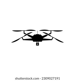 drone quadcopter icon vector on white background