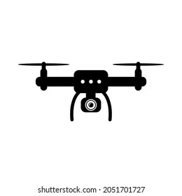 Drone, cuadricóptero vector aislado sobre fondo blanco. Icono de drones, gran diseño para cualquier propósito.