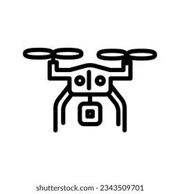 Drone, Quadcopter, Quadrotor Vector Line Icon