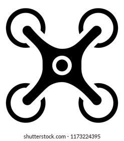 
Drone quadcopter solid icon 
