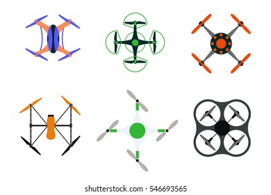 Drone quadcopter vector.