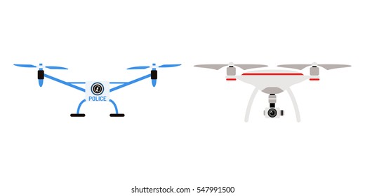 Drone quadcopter vector.