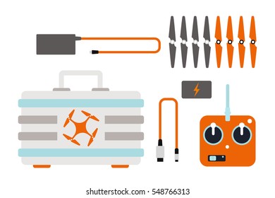 Drone quadcopter vector.