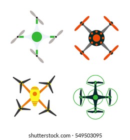 Drone quadcopter vector.
