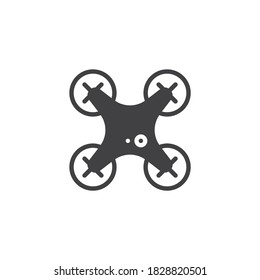Drone, quadcopter vector icon. filled flat sign for mobile concept and web design. Drone glyph icon. Symbol, logo illustration. Vector graphics