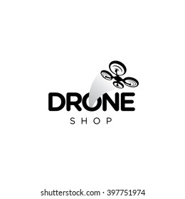 Drone Quadcopter Vector Template Logo  