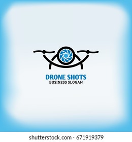 Drone quadro copter logo design
