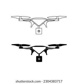 drone quadrocopter with action camera