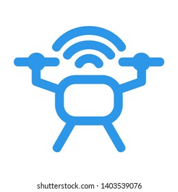 Drone. Drone quadrocopter. EPS 10. - Vector