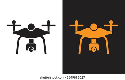 Drone, conjunto de iconos de Quadrocopter. Conjunto de dispositivos de Tecnología. Icono de silueta de dron. Ideal para el entretenimiento, la industria, el Web y los negocios.