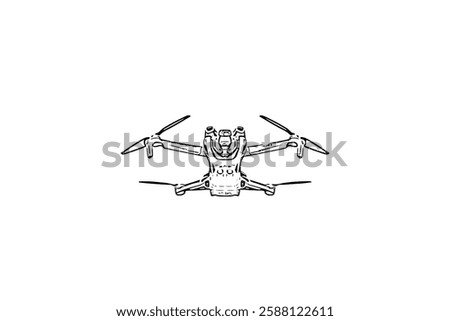 Drone, Quadrocopter icon set. Technology devices set silhouette icon. Vector icon black white design. Vector drone symbol design drone icon or logo