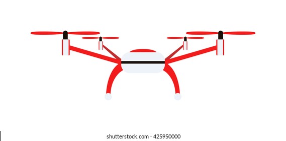 Drone quadrocopters icons and emblems isolated on white