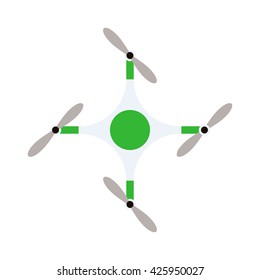 Drone quadrocopters icons and emblems isolated on white