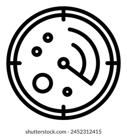 Drone radar icon outline vector. Aerial camera. City air