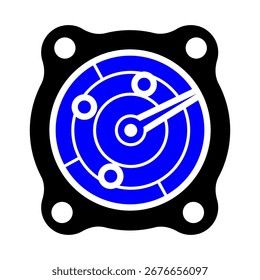 Drone Radar Icon, Gráficos de Vector