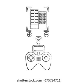 Drone remote control with builbing