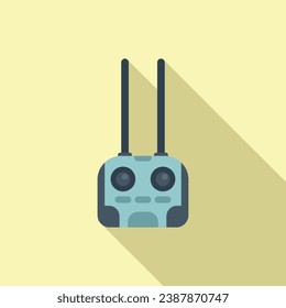 Drone remote control icon flat vector. Smart digital. Video toy app