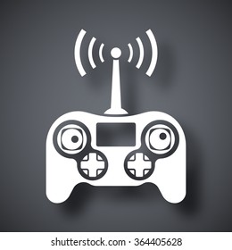 Drone remote control icon, stock vector