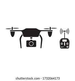Drone and remote control Illustration