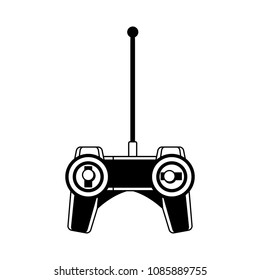 Drone remote control on black and white