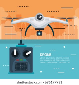 drone with remote control technology icon